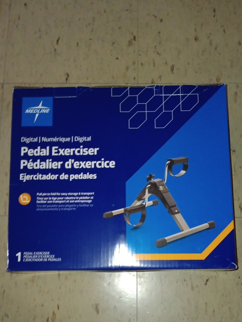 Medline Blue Pedal Exerciser – Portable Low-Impact Workout